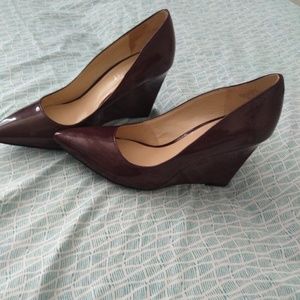 Burgandy wedges by Nine West